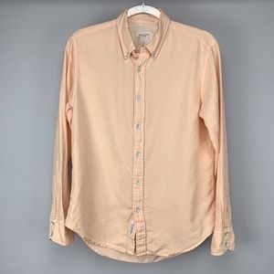 RAG & BONE Peach Collared Button Front Shirt Small